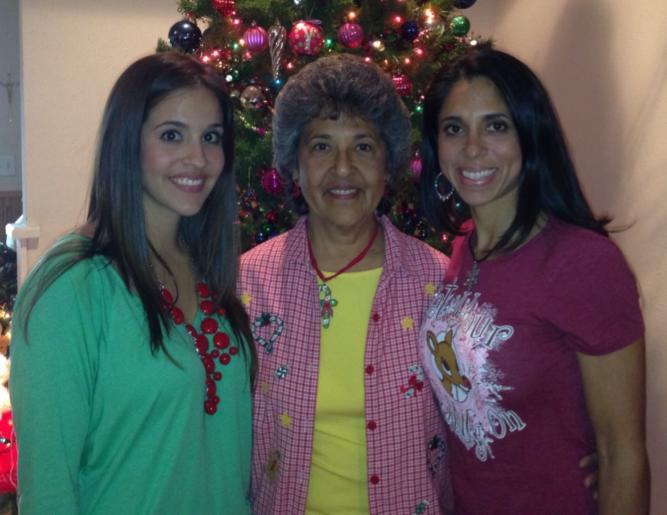 Cecelia Trevino Esqueda with daughters, Dana and Cassie